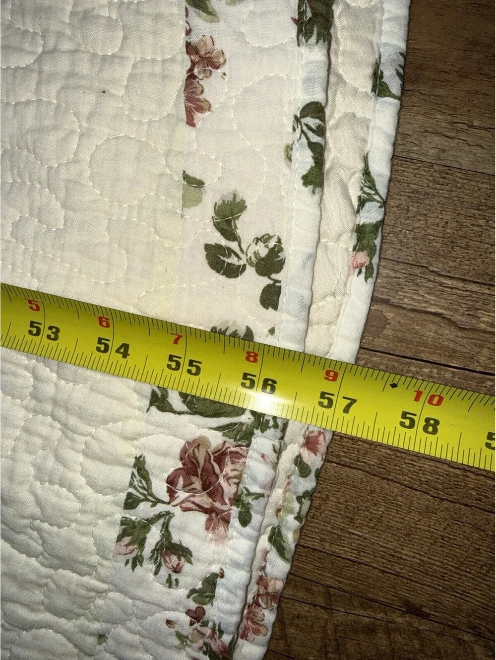 Vintage Queen Cotton Quilt, bedspread Embroidery Flowers, cottagecore, country